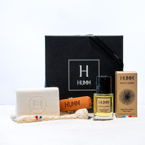 Coffret soin barbe - Huile, savon, brosse - Humm